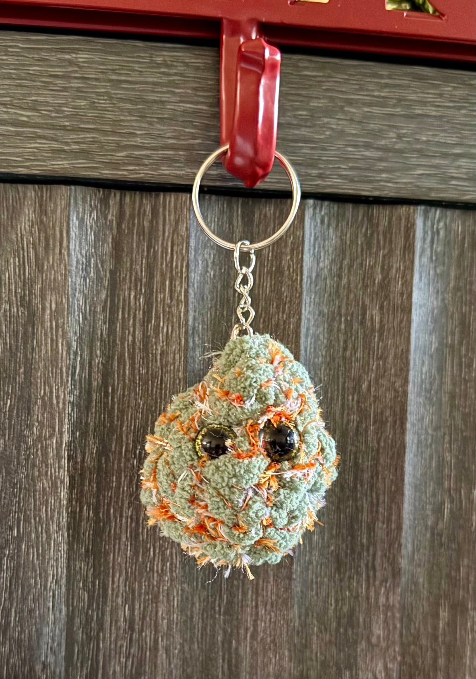 Orange & White Keychain