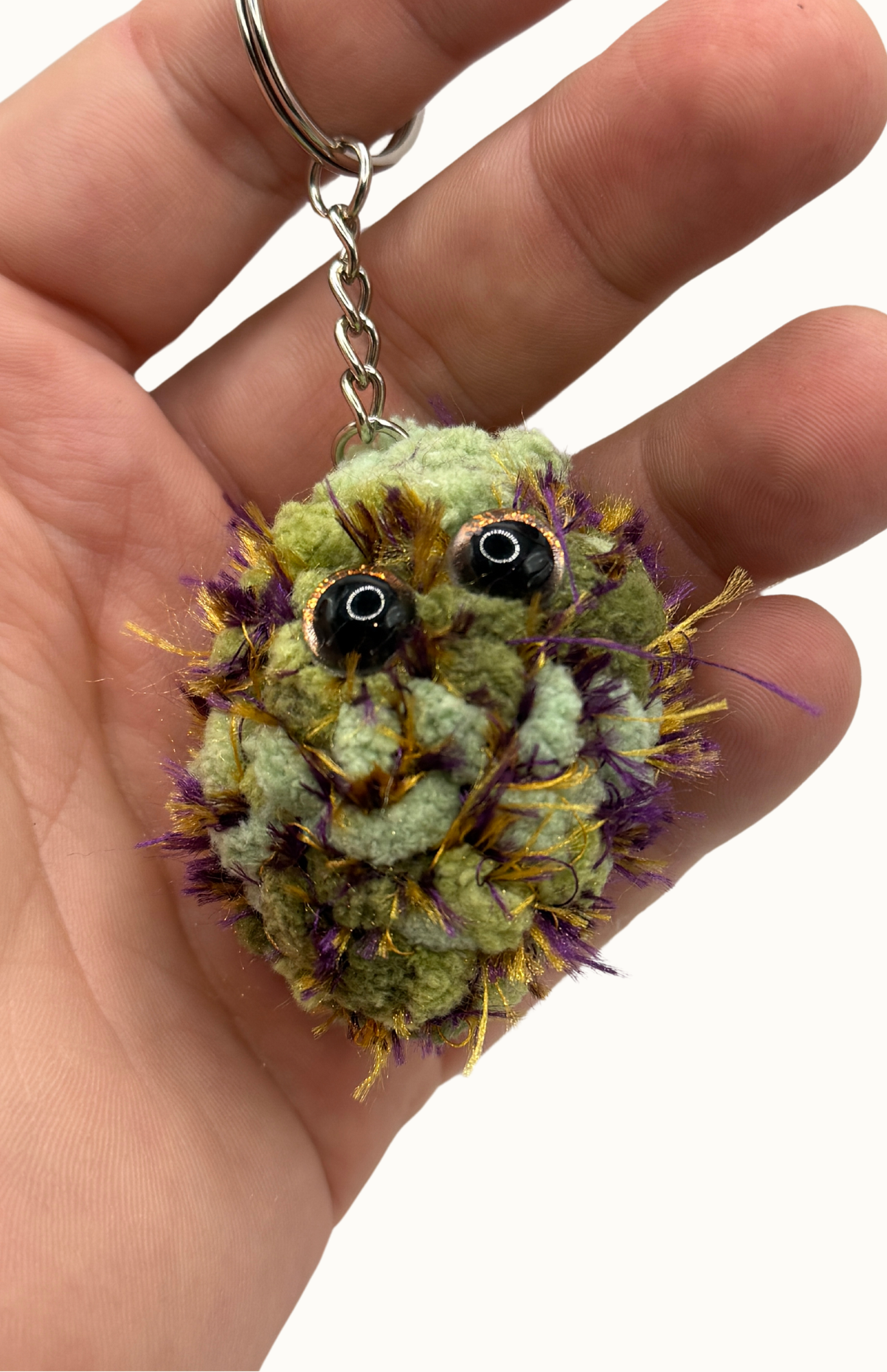 Purple & Gold Keychain Tri-Color