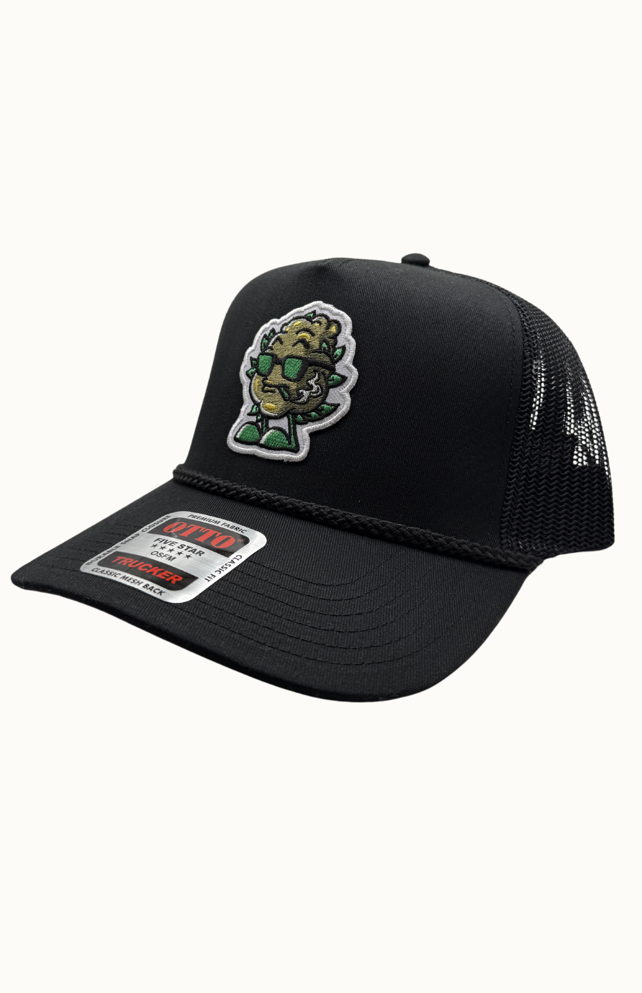 Black Patch Trucker Hat