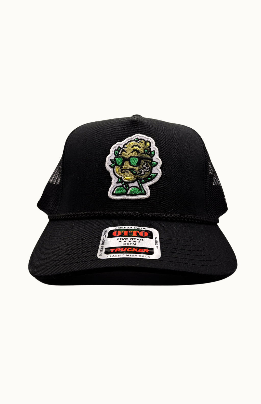 Black Patch Trucker Hat