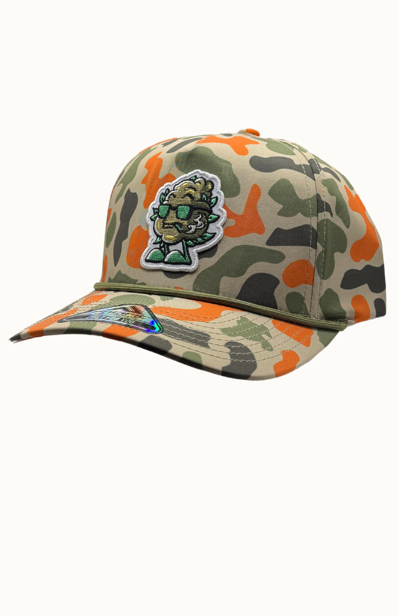 Orange Camo Patch Snap Back