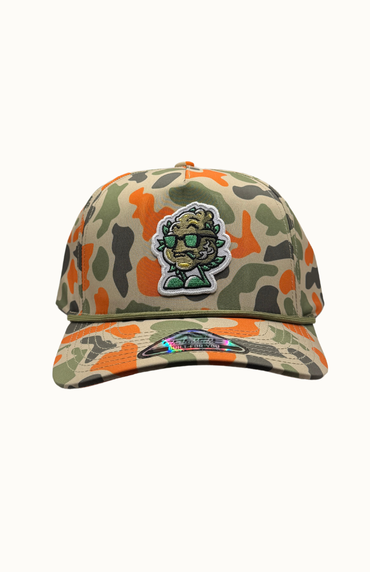 Orange Camo Patch Snap Back