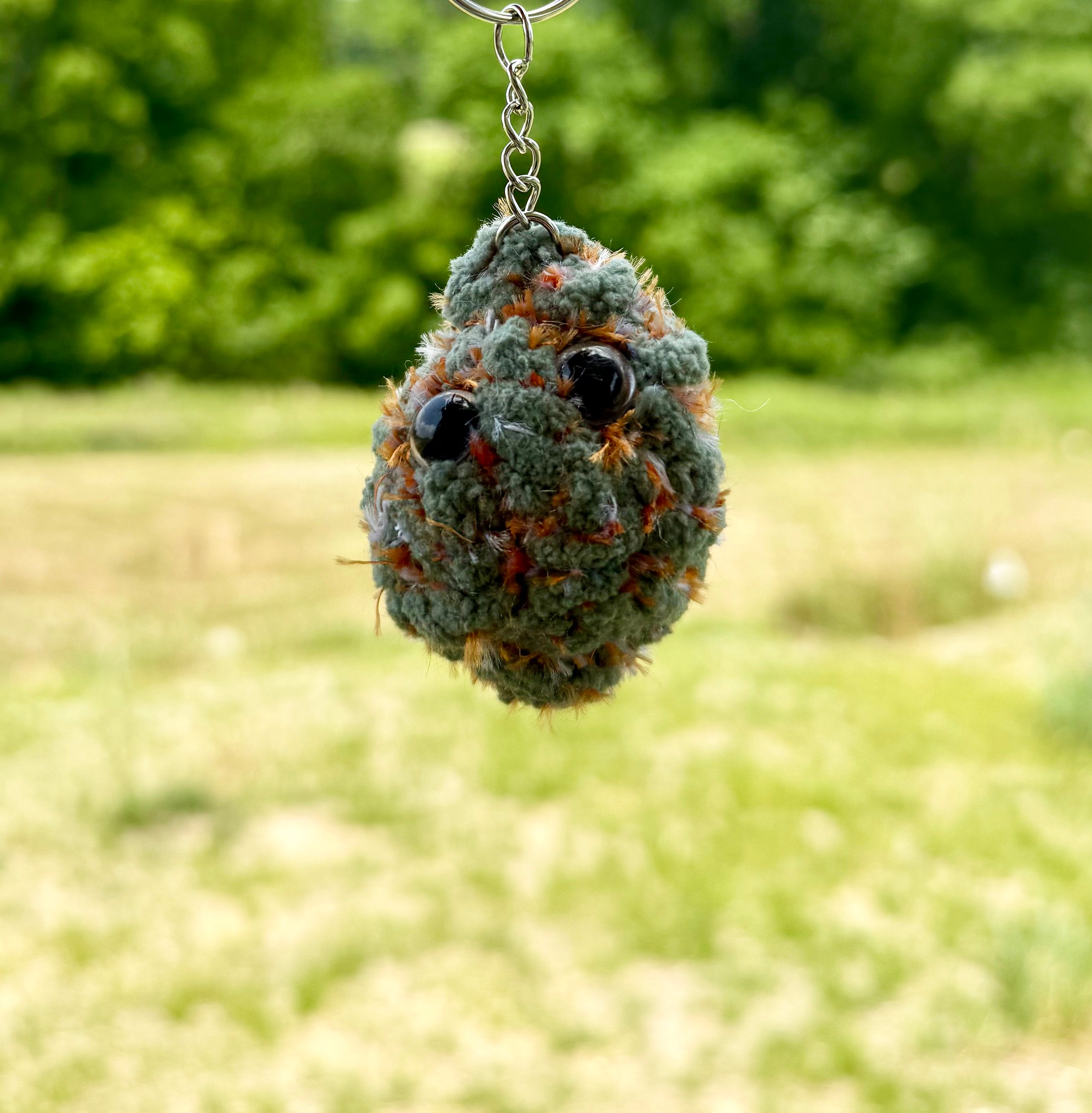 Orange & White Keychain