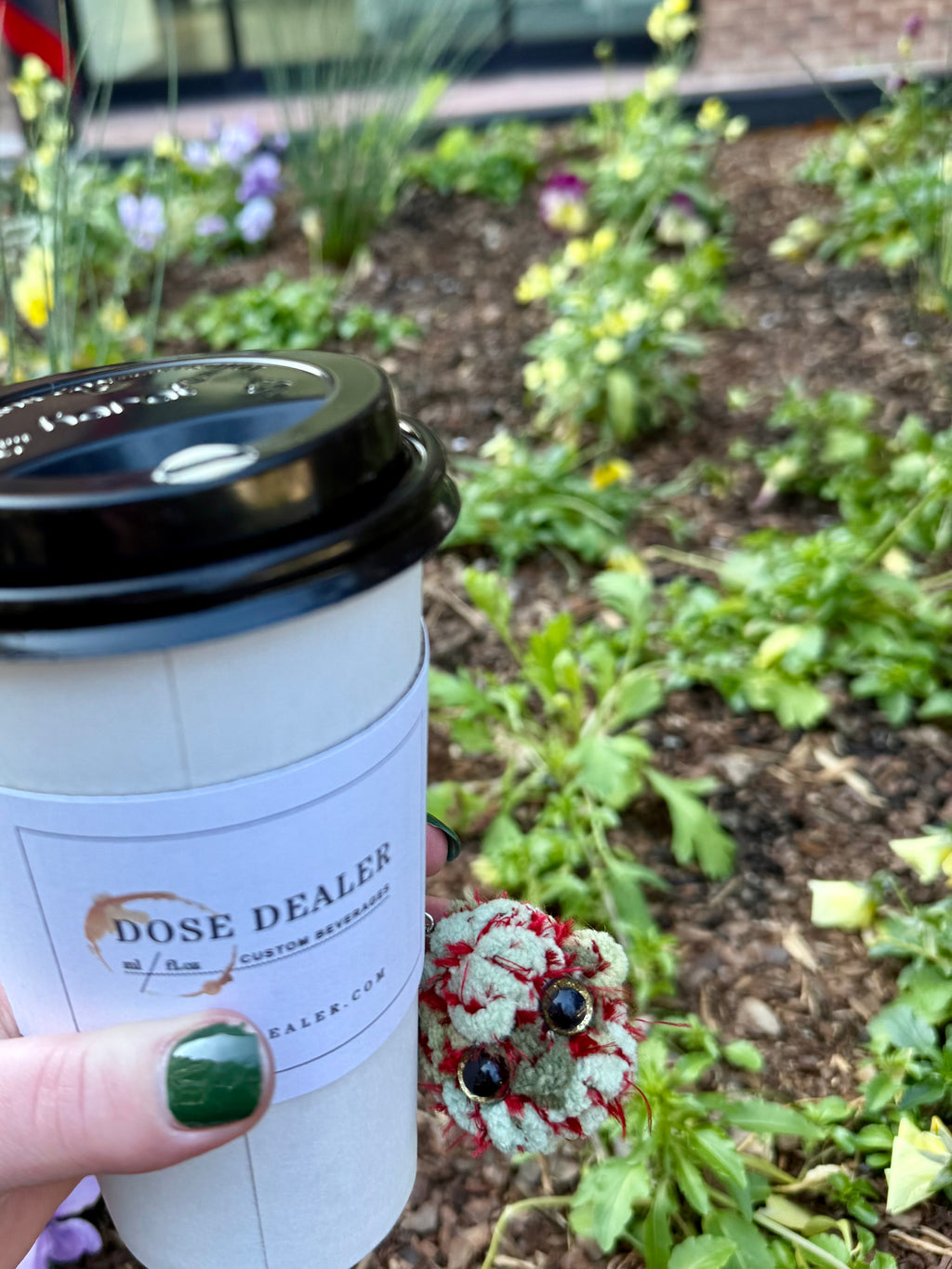 Red Tri-Color Keychain