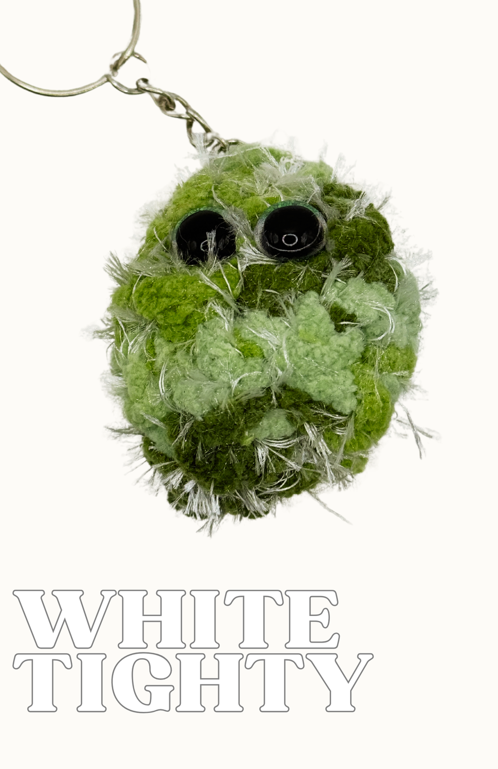 White Tri-Color Keychain
