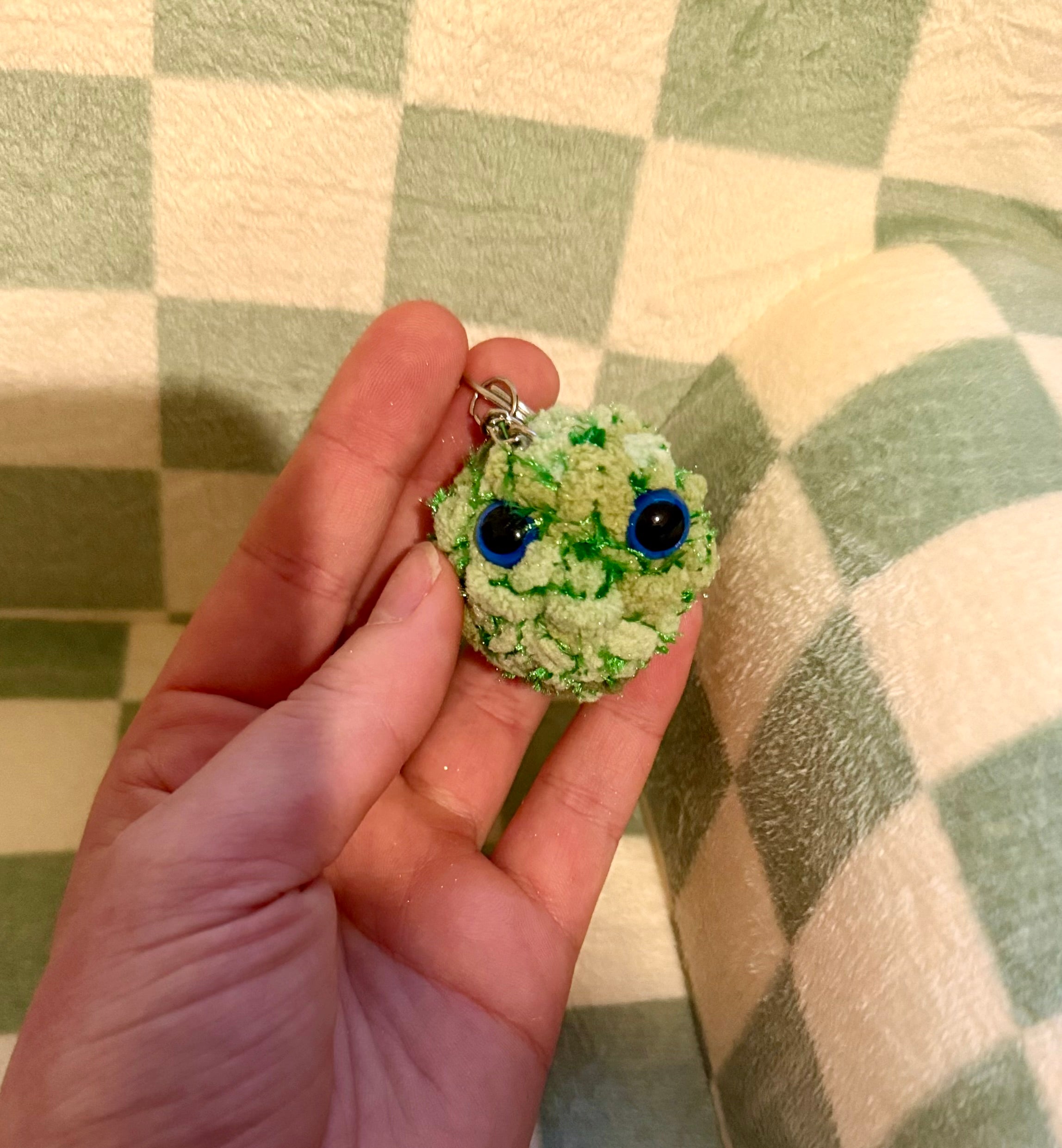 Green Tri-Color Keychain