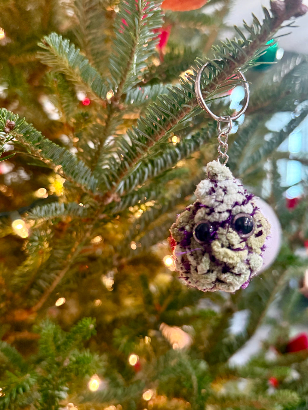 Purple Tri-Color Keychain