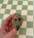 Orange & White Keychain