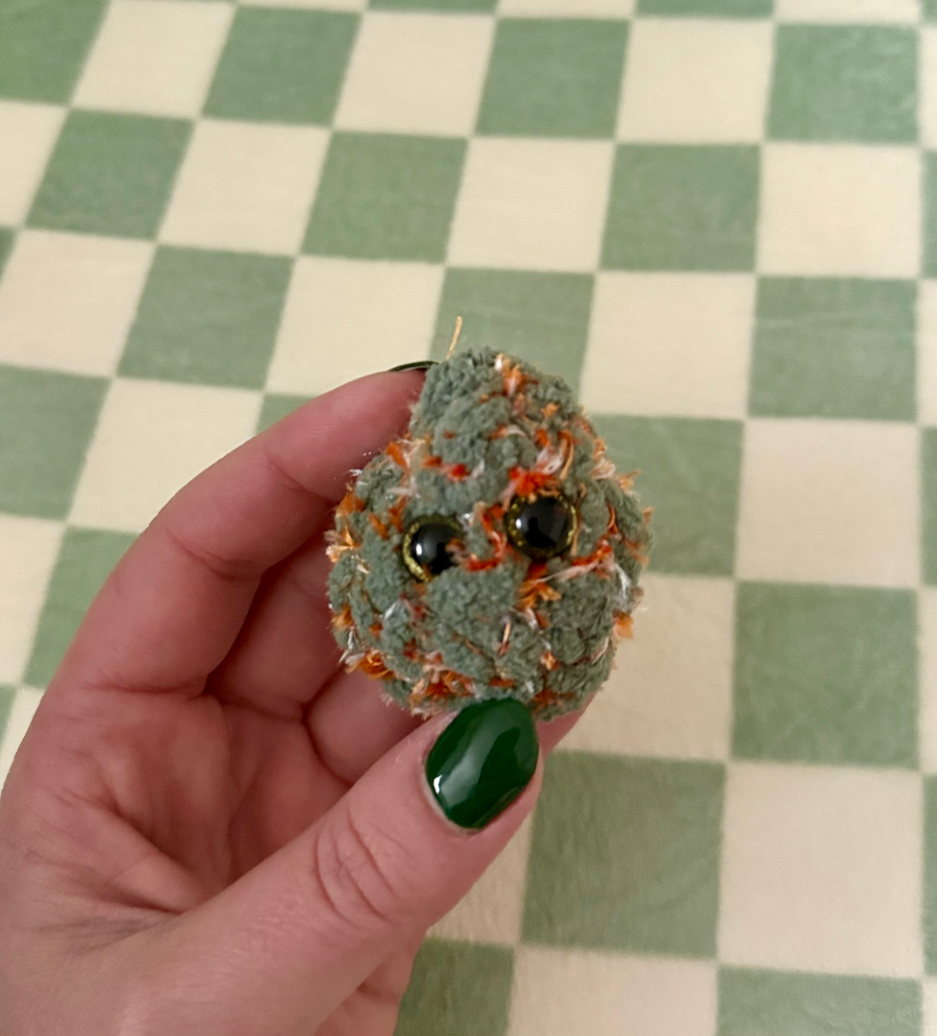 Orange & White Keychain