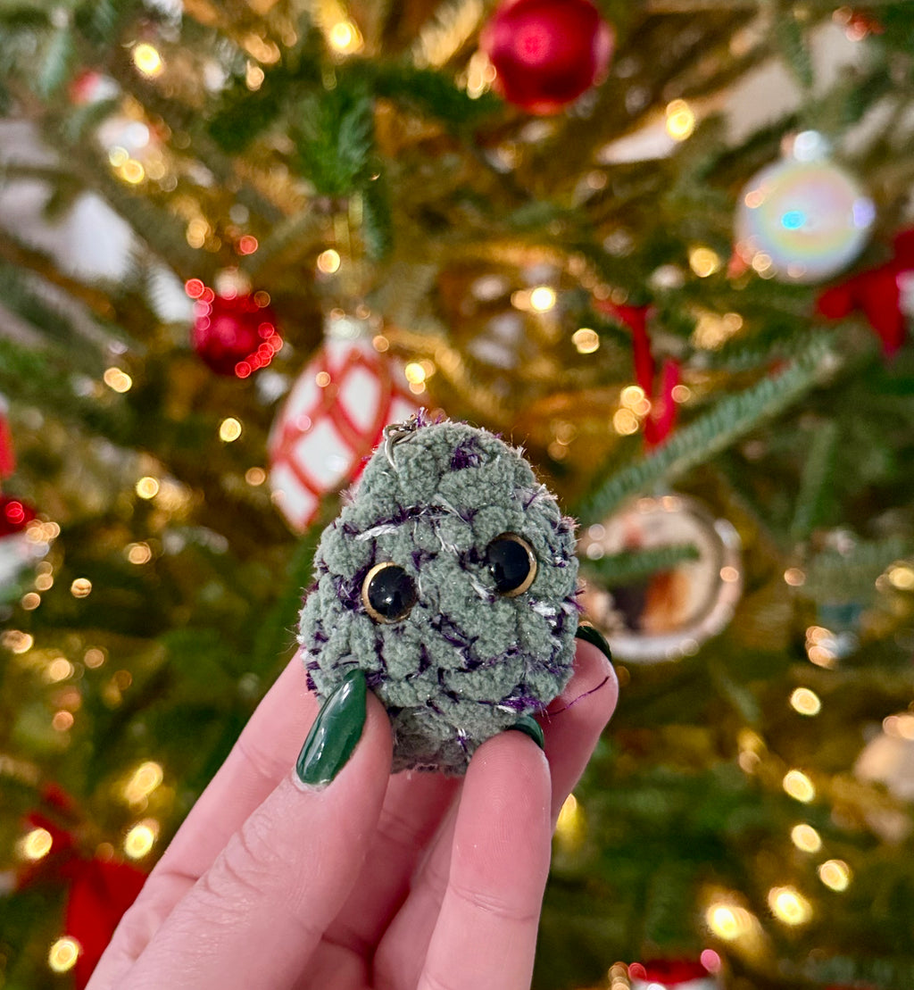 Purple & White Keychain