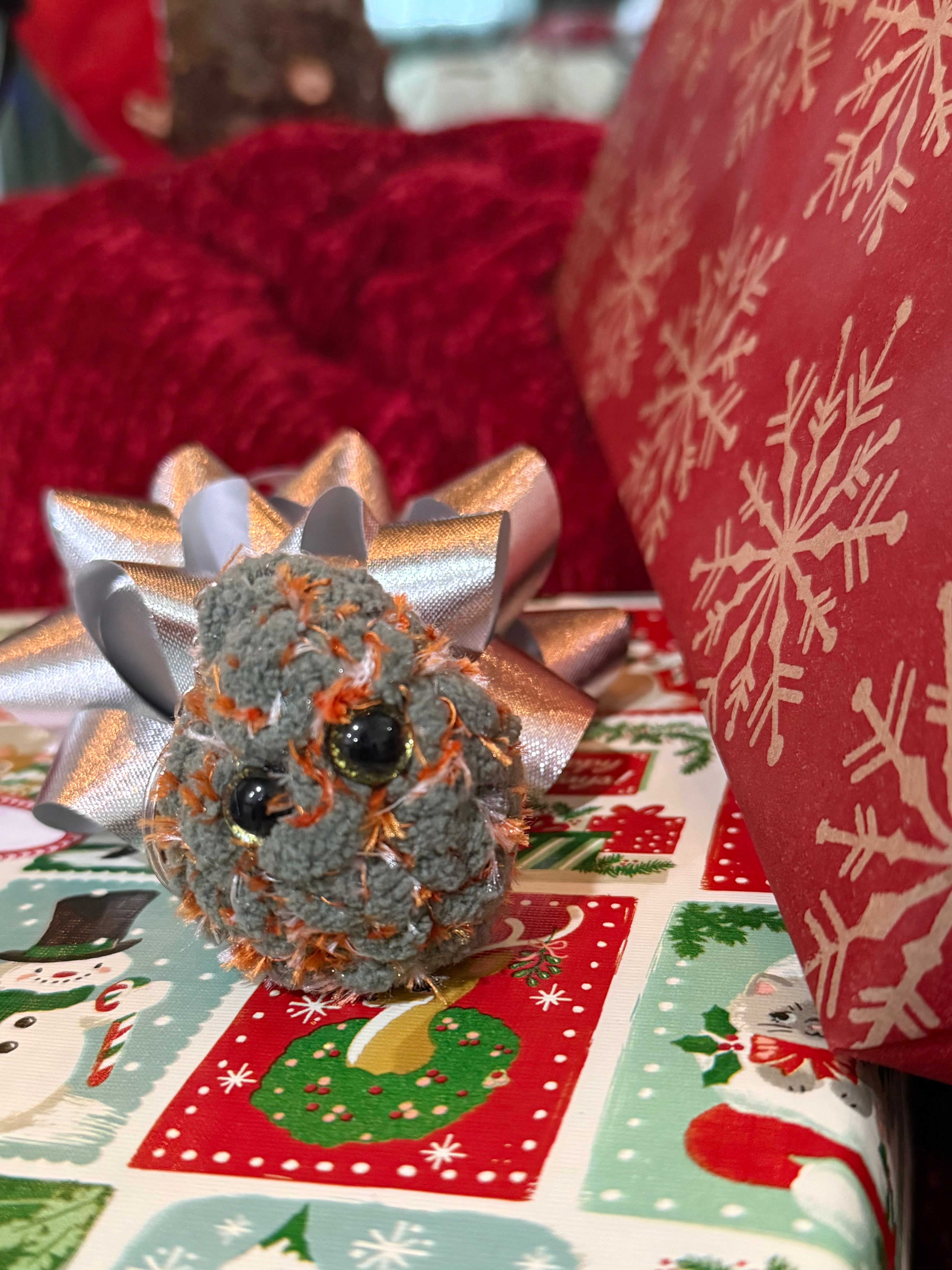 Orange & White Keychain