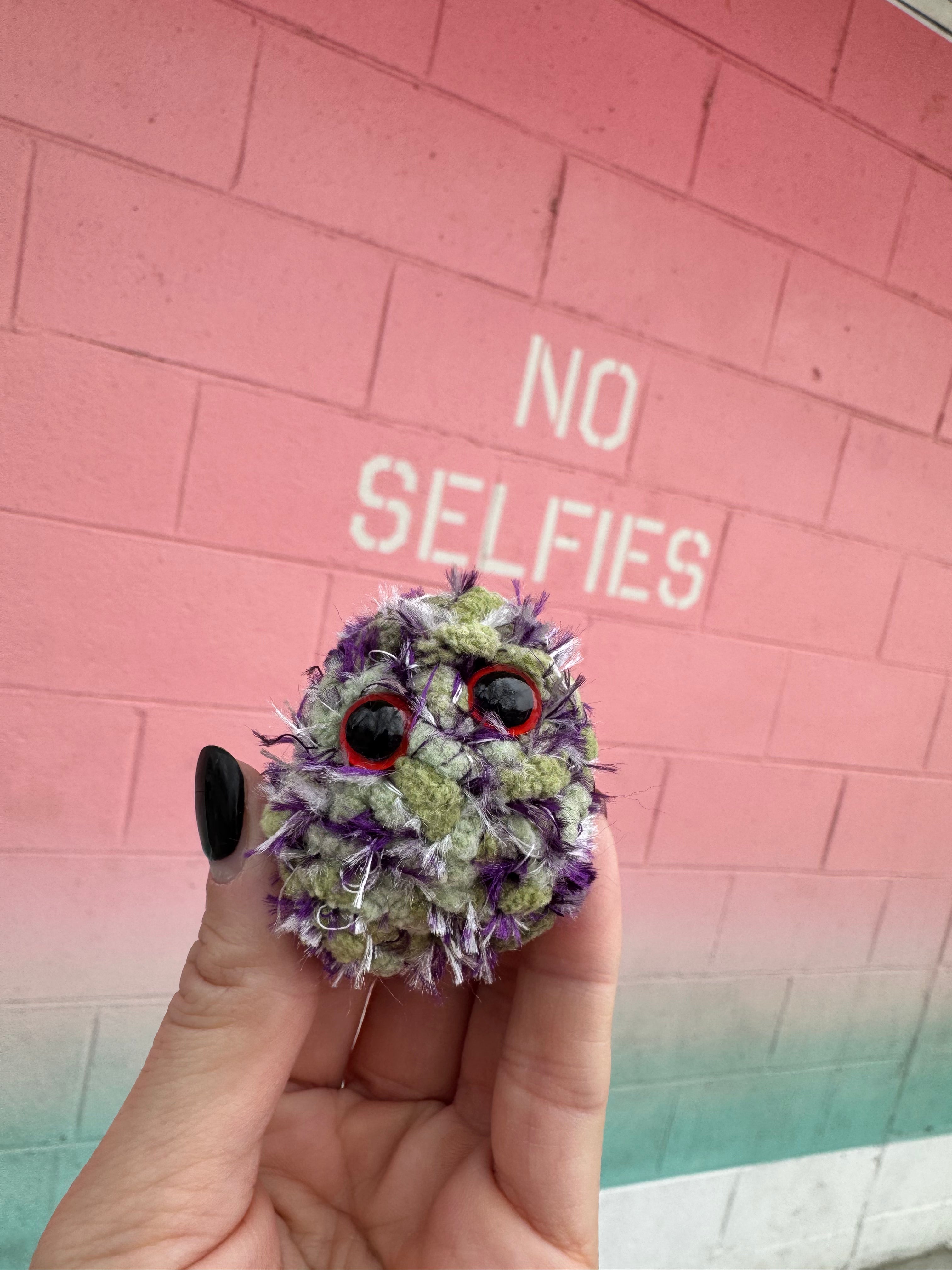 Purple & White Keychain Tri-Color