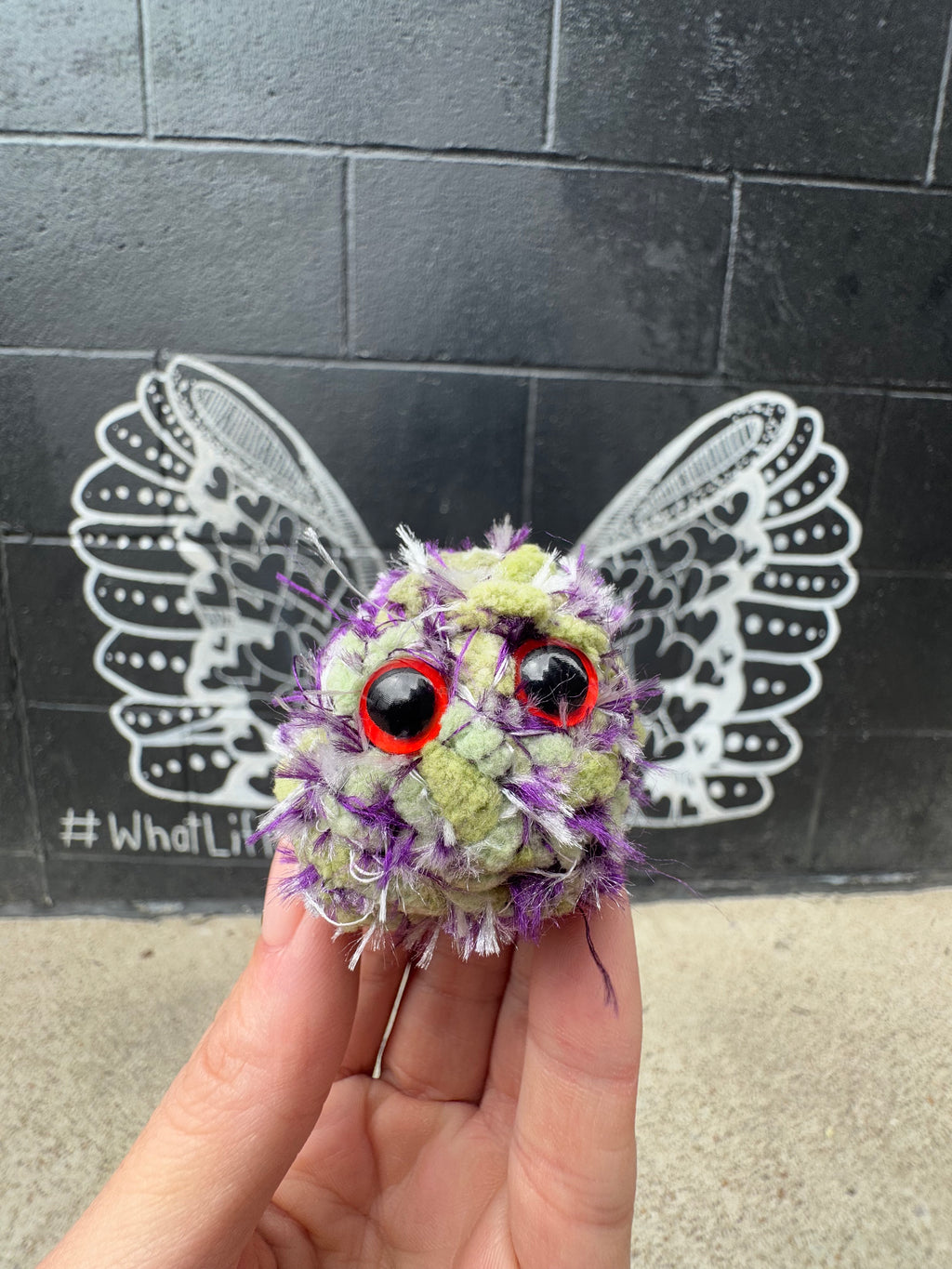 Purple & White Tri-Color Keychain