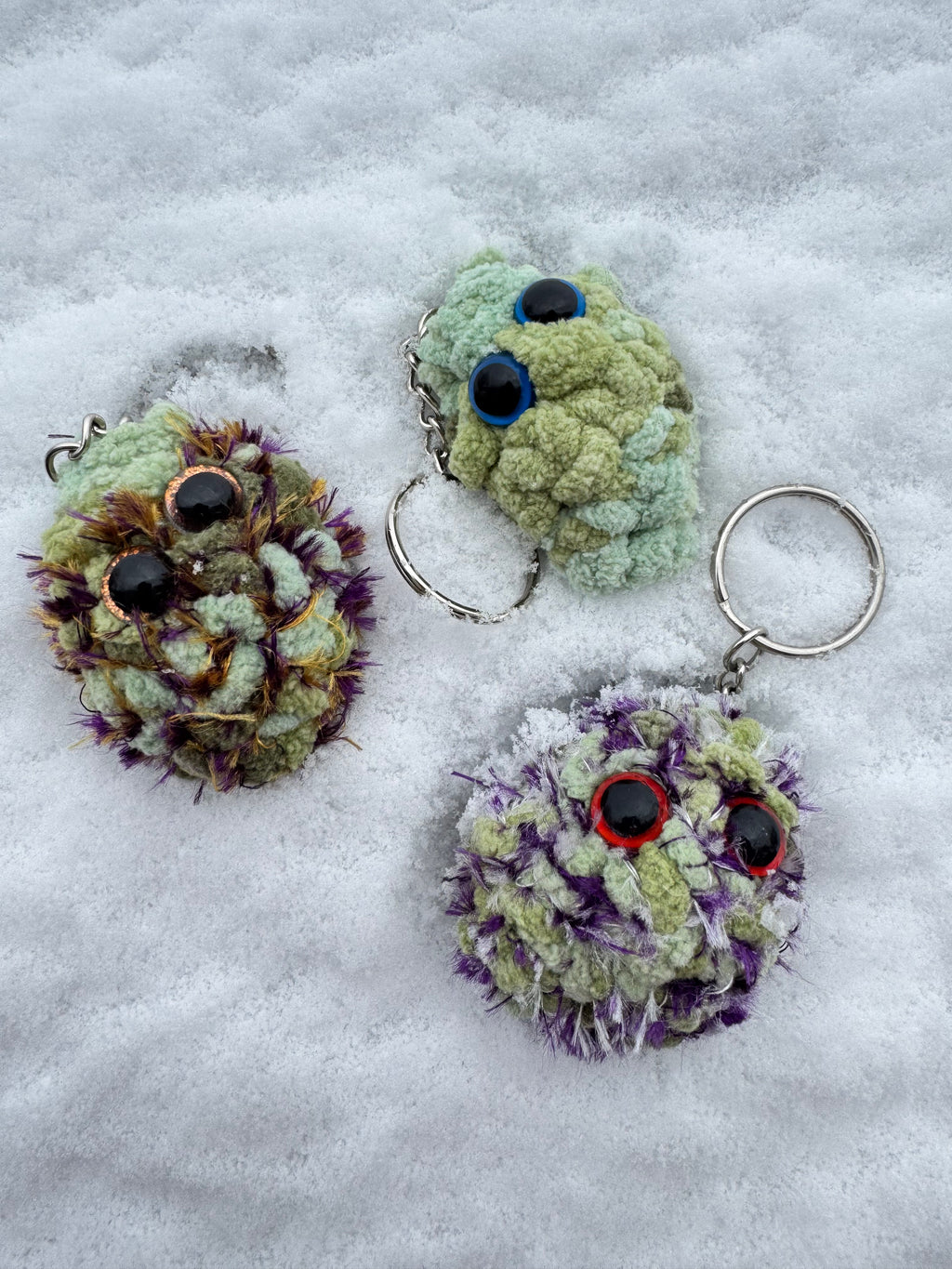 Green Keychains Tri-Color