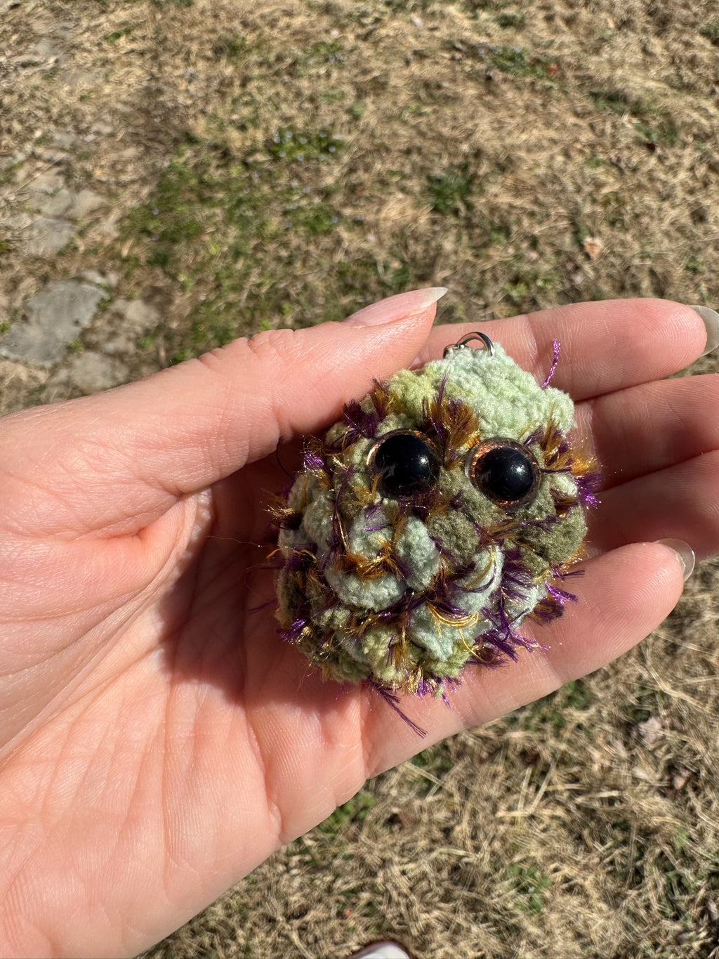Purple & Gold Keychain Tri-Color