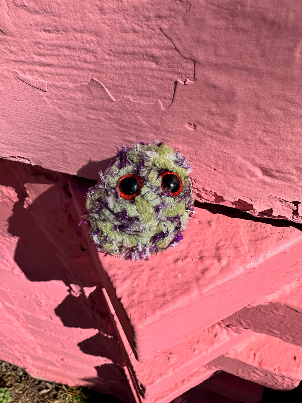 Purple & White Tri-Color Keychain