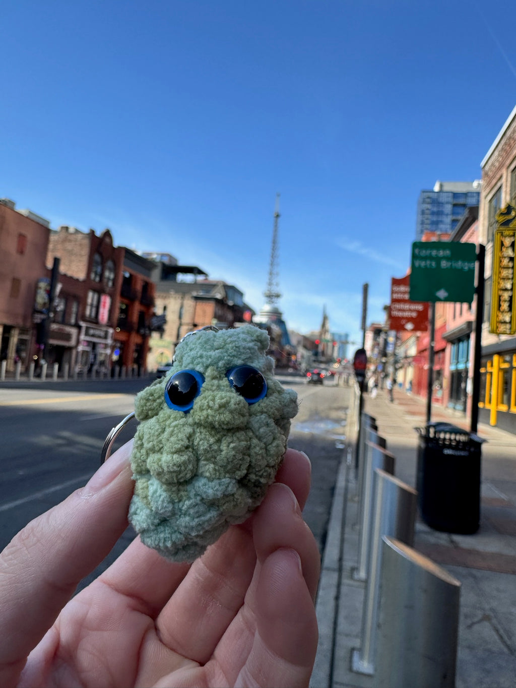 Green Keychains Tri-Color