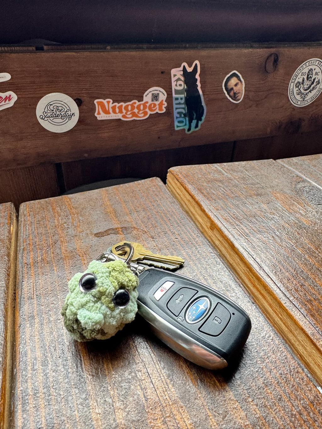 Green Keychains Tri-Color