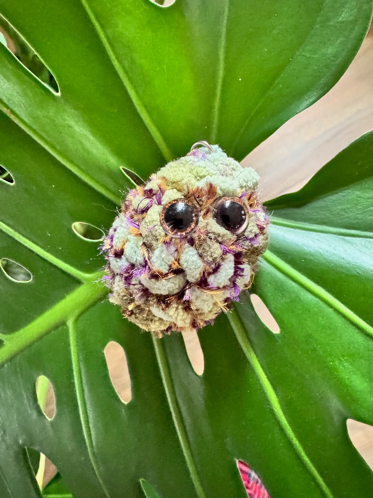 Purple & Gold Keychain Tri-Color